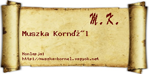 Muszka Kornél névjegykártya
