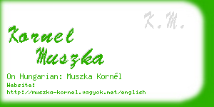 kornel muszka business card